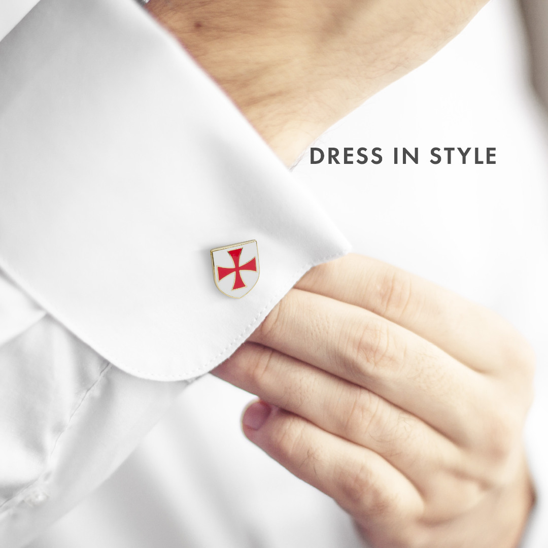 Knights Templar Cufflink & Tieslide Set
