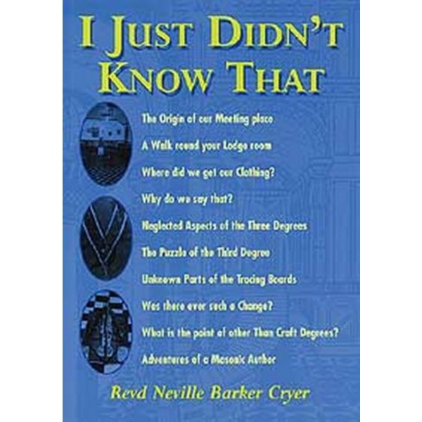 I Just Didnt Know That