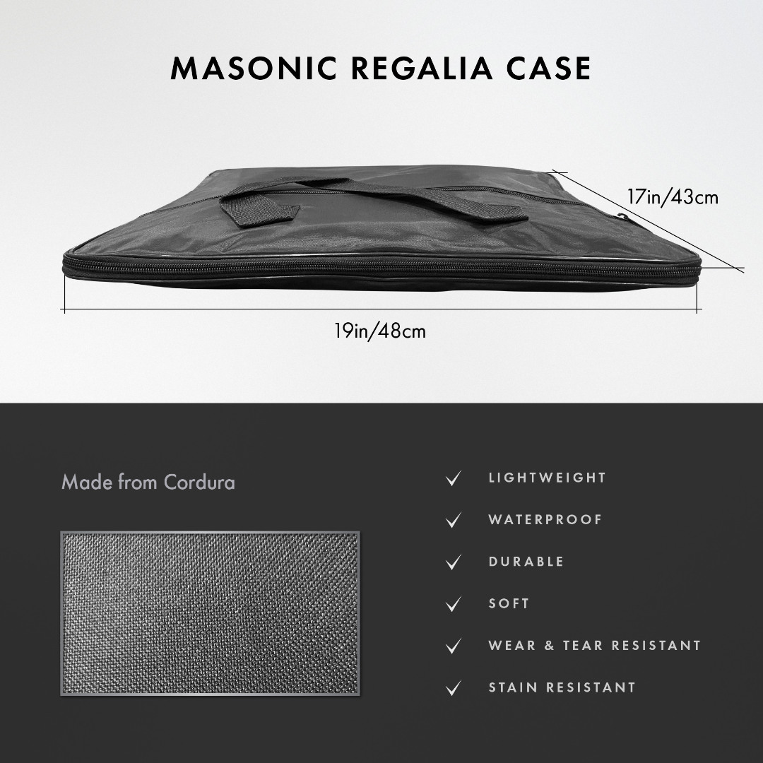 Quality Lightweight MM/WM Masonic Regalia Soft Case / Apron Holder Bag