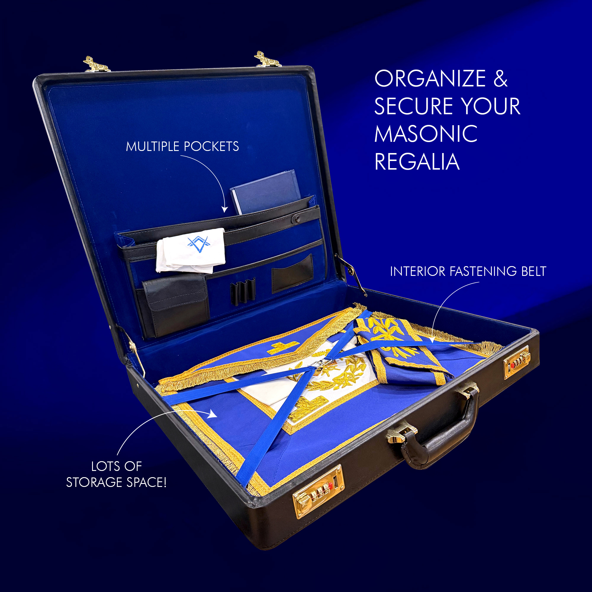 Luxury Freemason's Classic Layflat Grand Briefcase