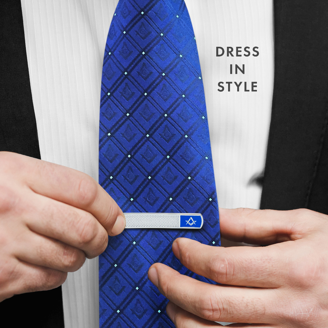 Freemasons Sterling Silver Masonic Tieslide