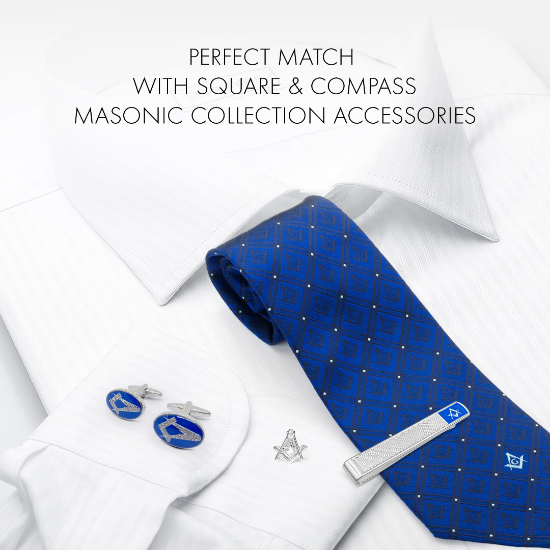 Craft Sq & Compass Silver Masonic Badge