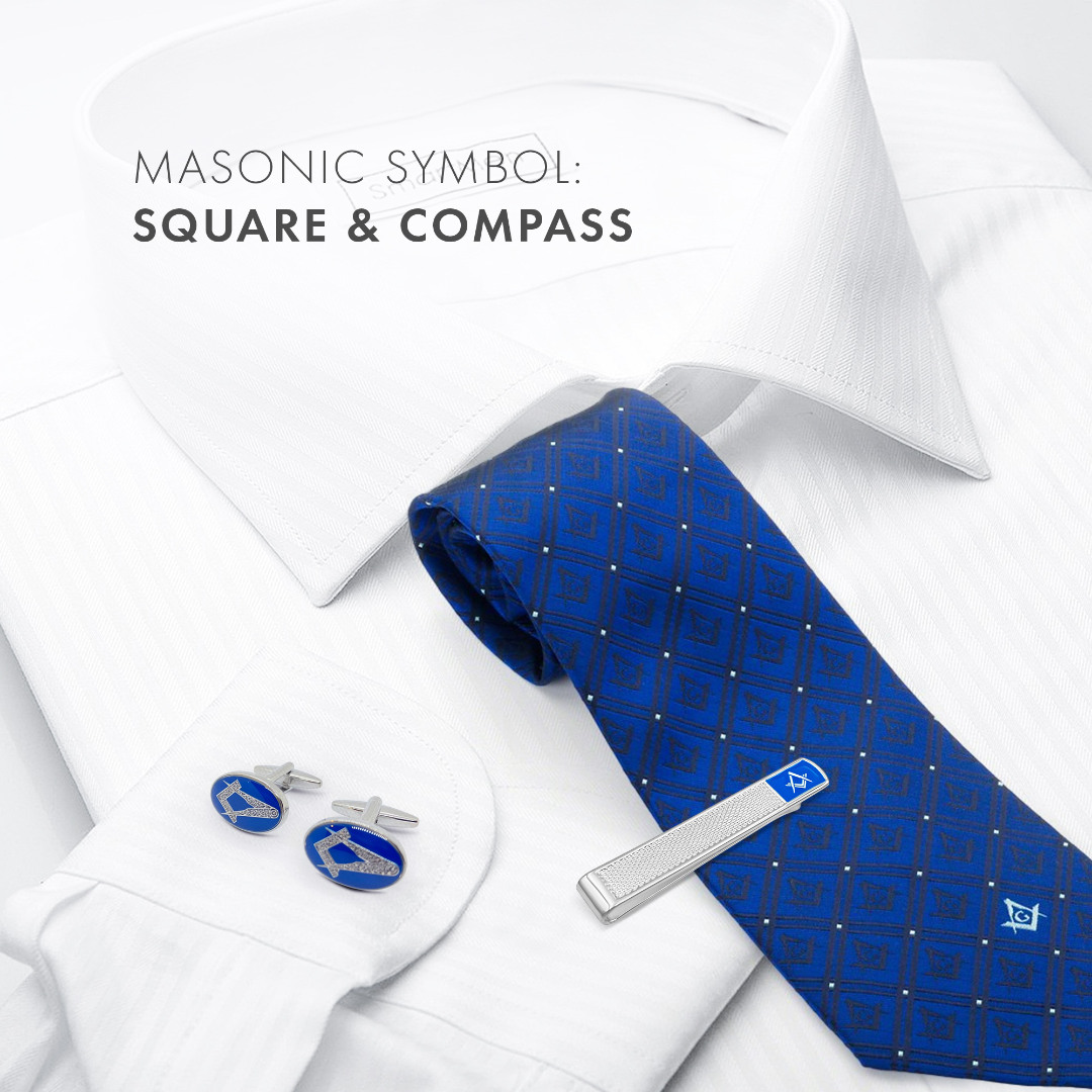 Freemasons Sterling Silver Masonic Tieslide