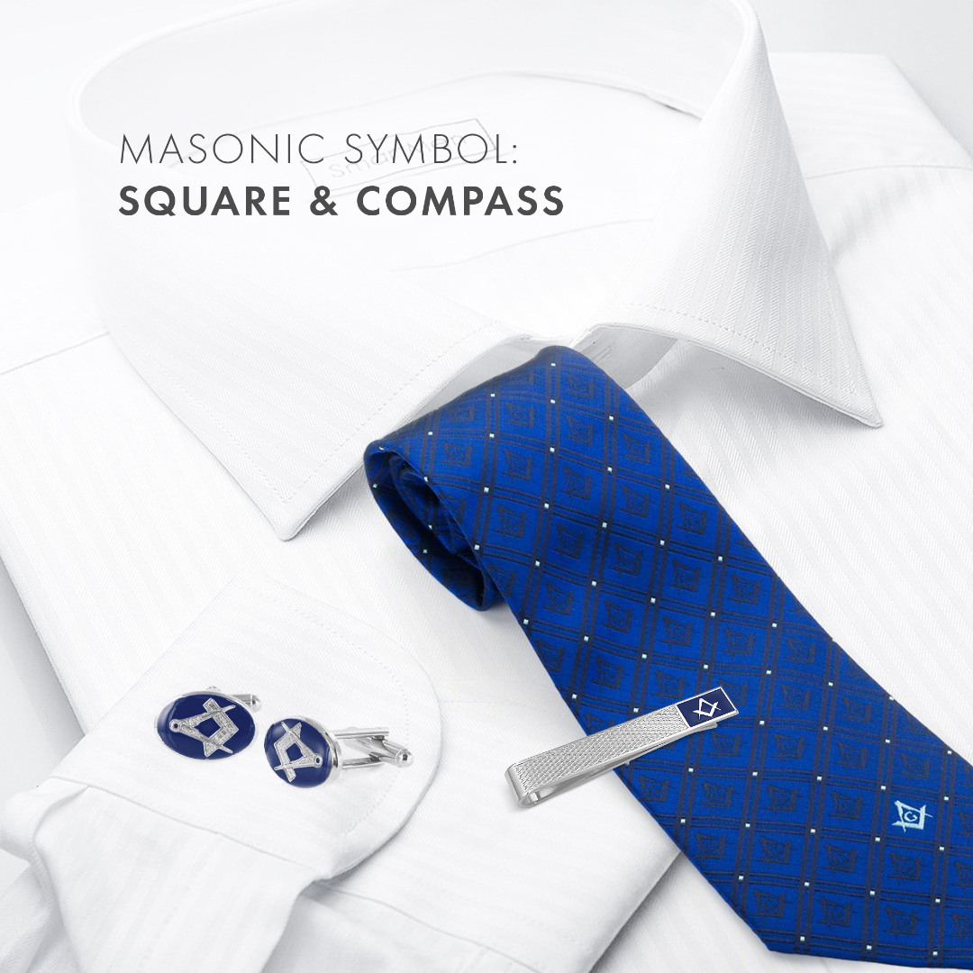 Freemasons Blue & Silver Masonic Tieslide