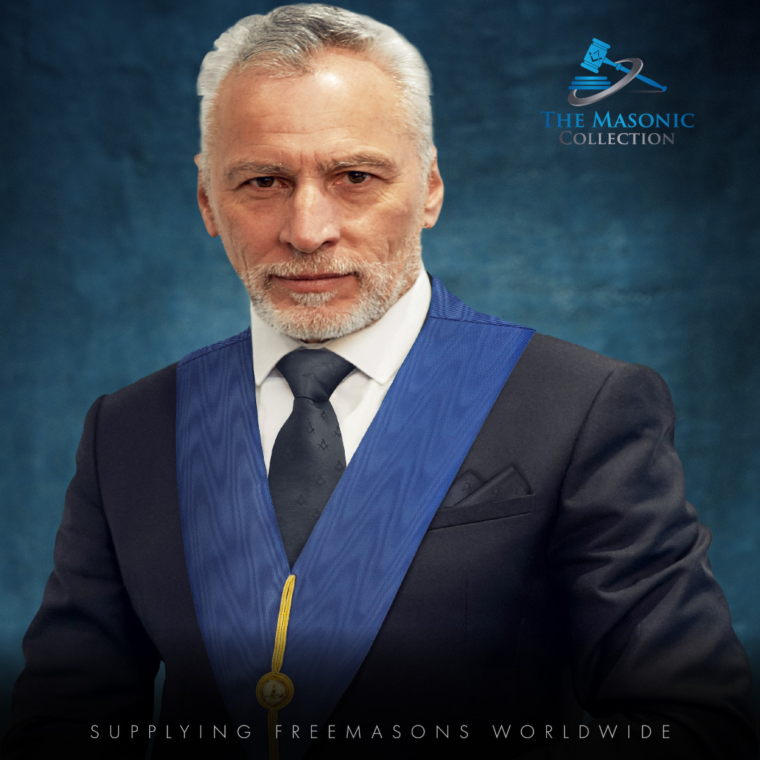 Black Freemasons 100% Silk Pocket Square / Handkerchief