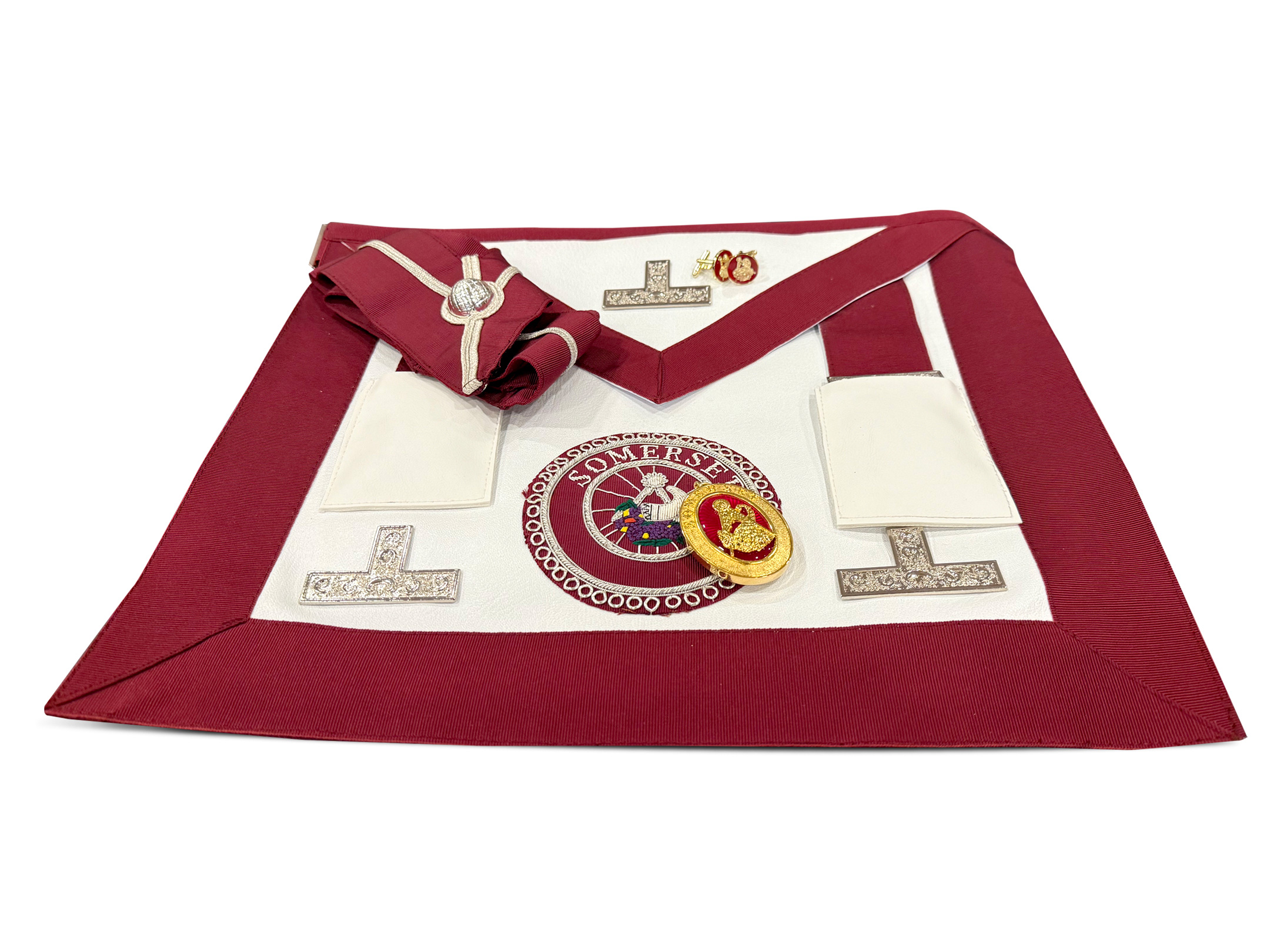 Complete Masonic Stewards Apron with badge Collar & Jewel