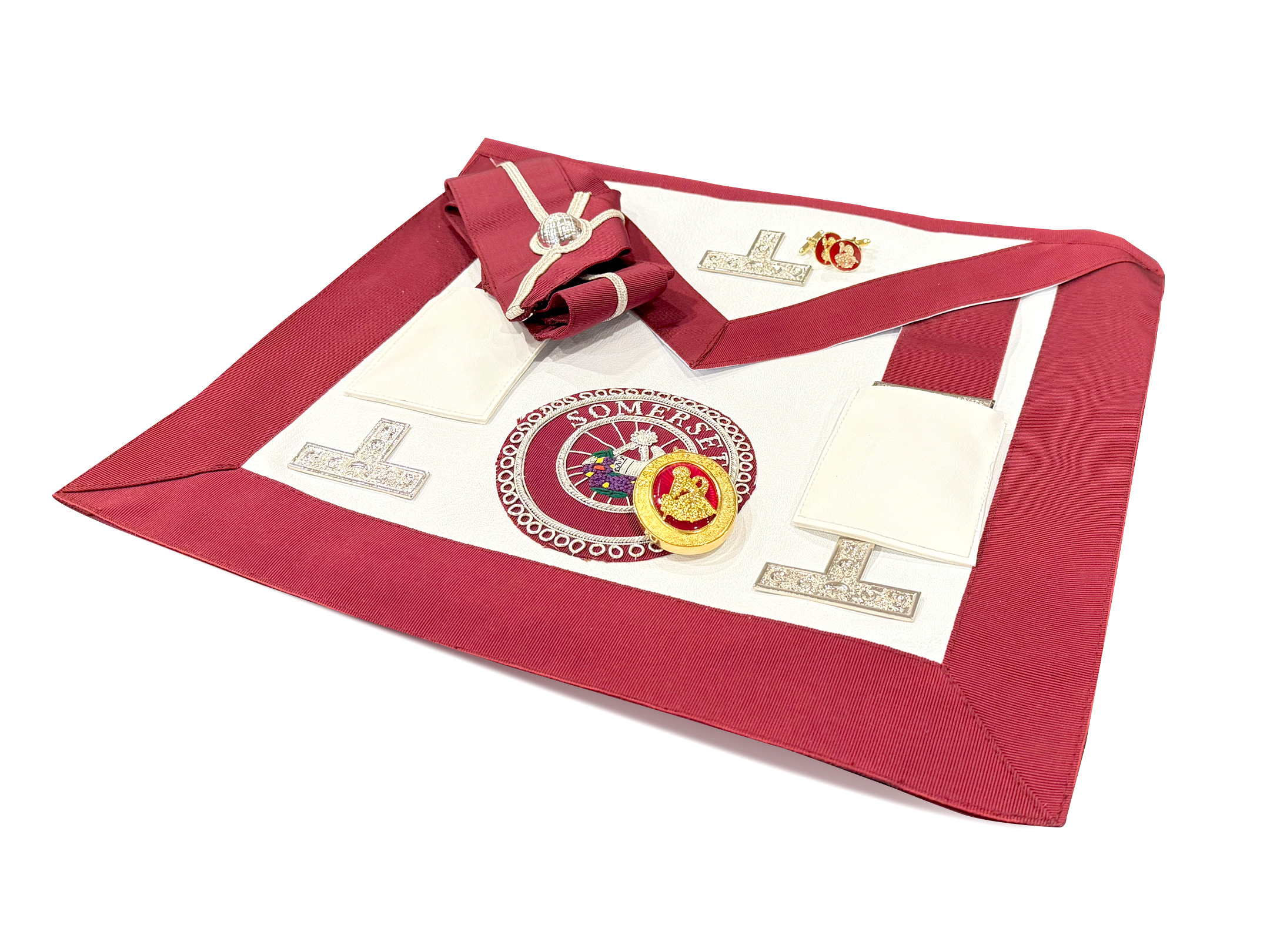 Complete Masonic Stewards Apron with badge Collar & Jewel