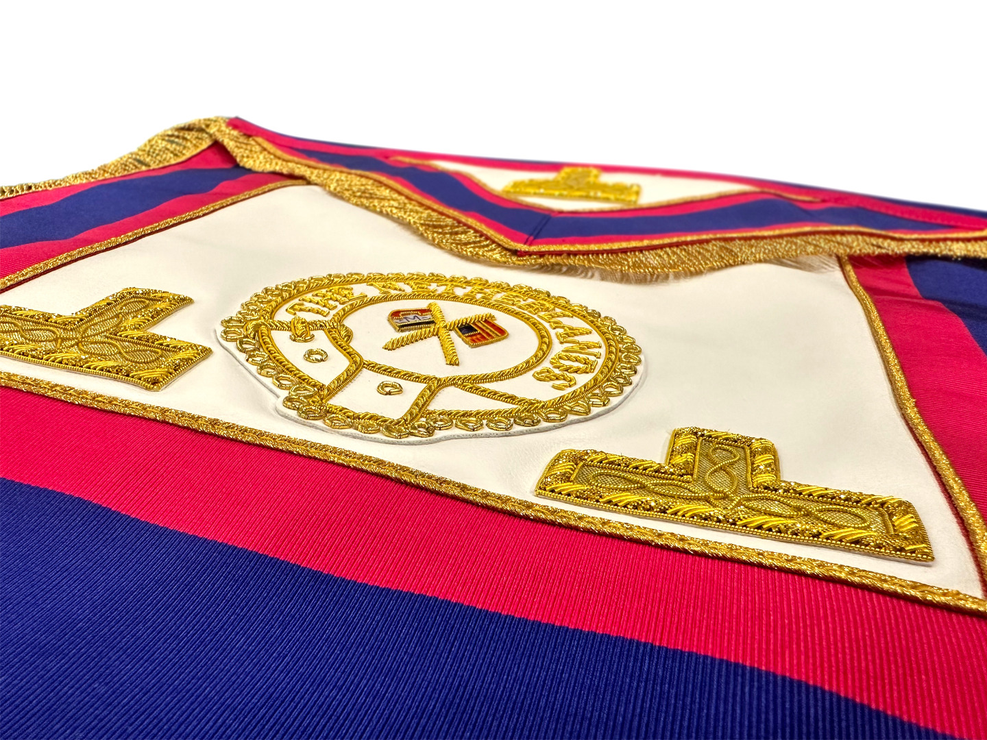 Mark District Full Dress Apron Badge Attached on Lambskin Apron