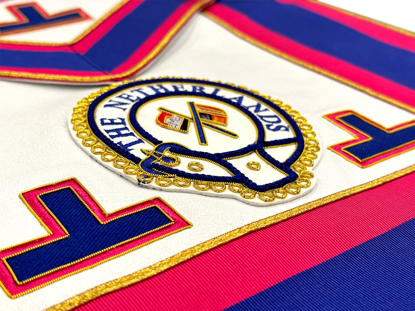 Mark District Undress Apron Badge Attached on Lambskin Apron