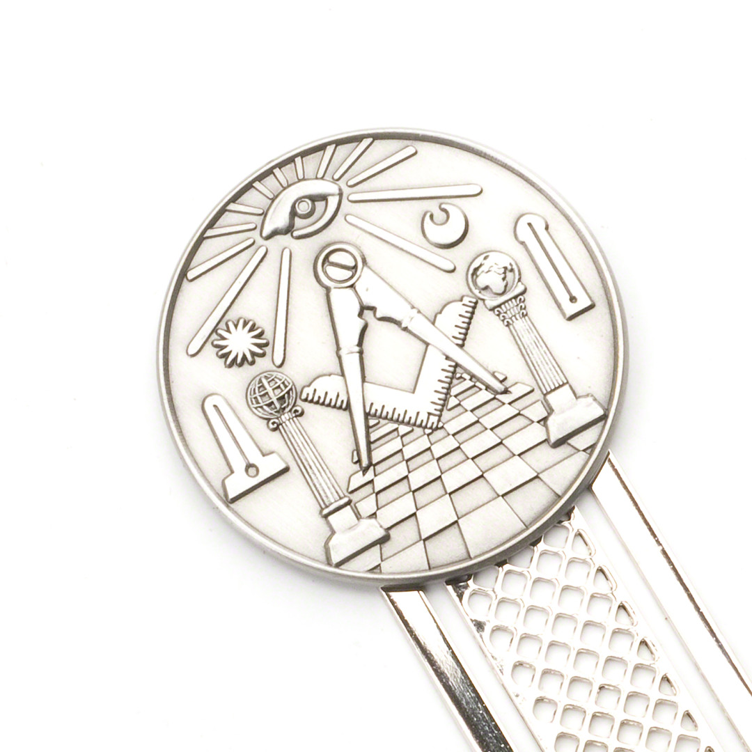 Masonic Detailed Silver Bookmark