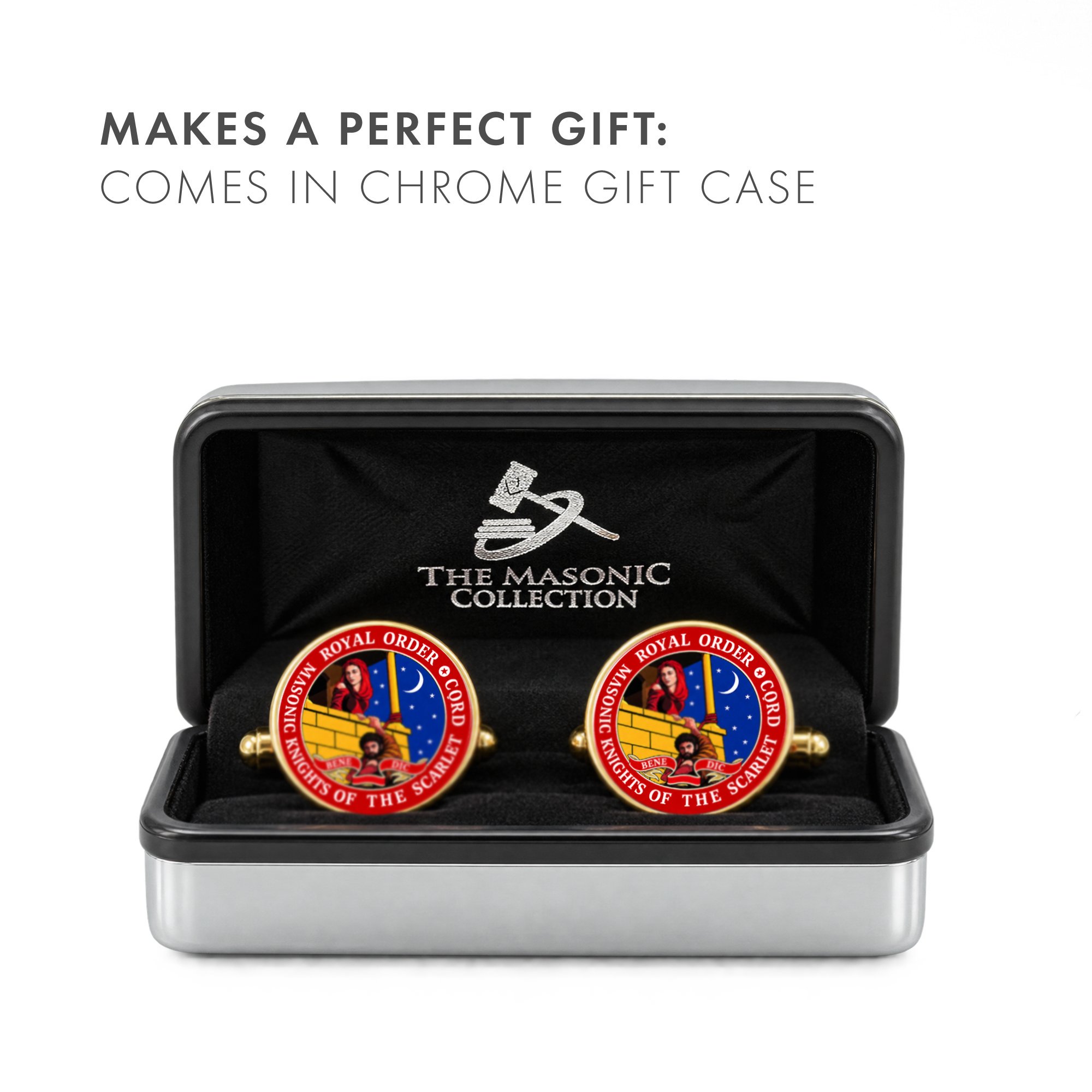 Order of Scarlet Cord Masonic Cufflinks