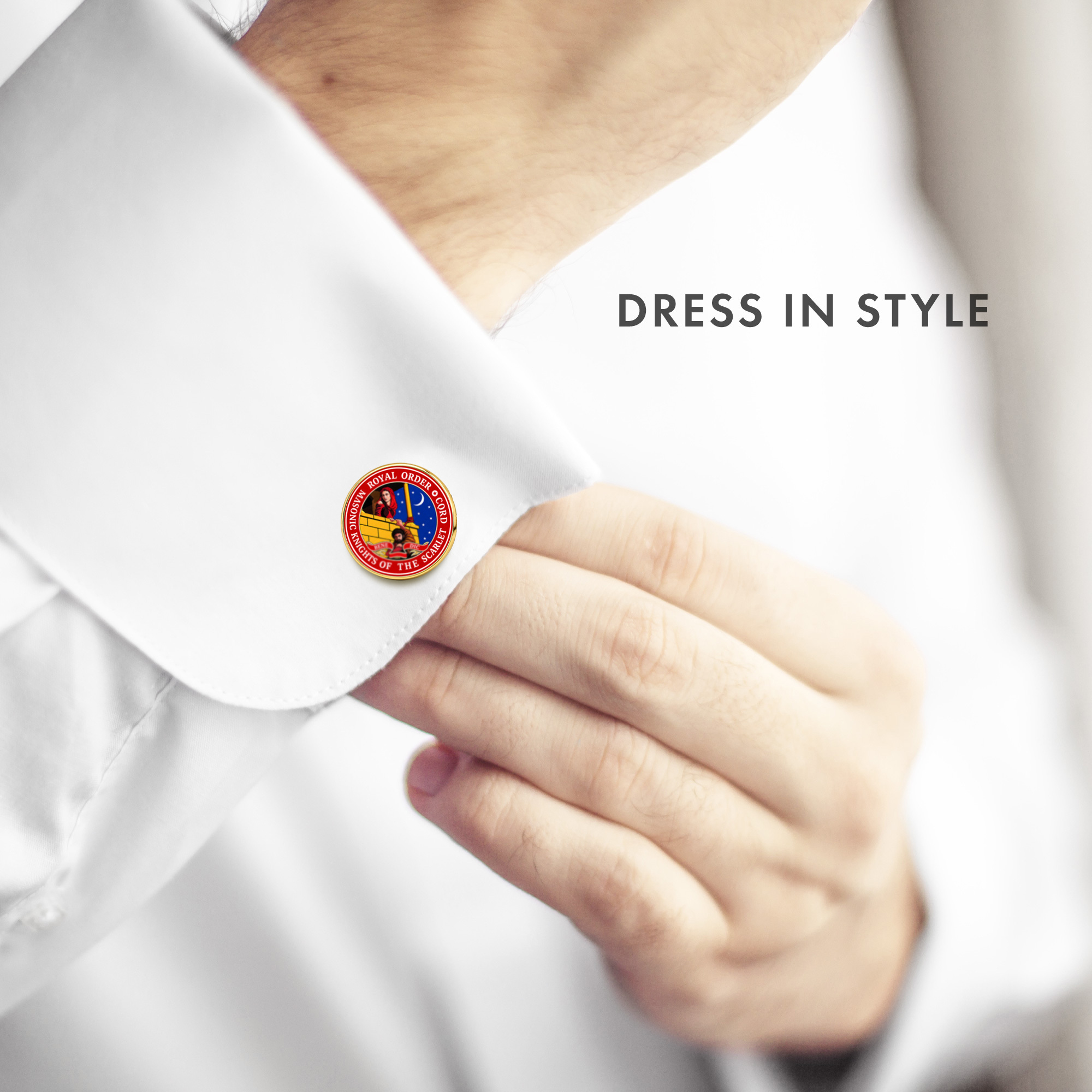 Order of Scarlet Cord Masonic Cufflinks