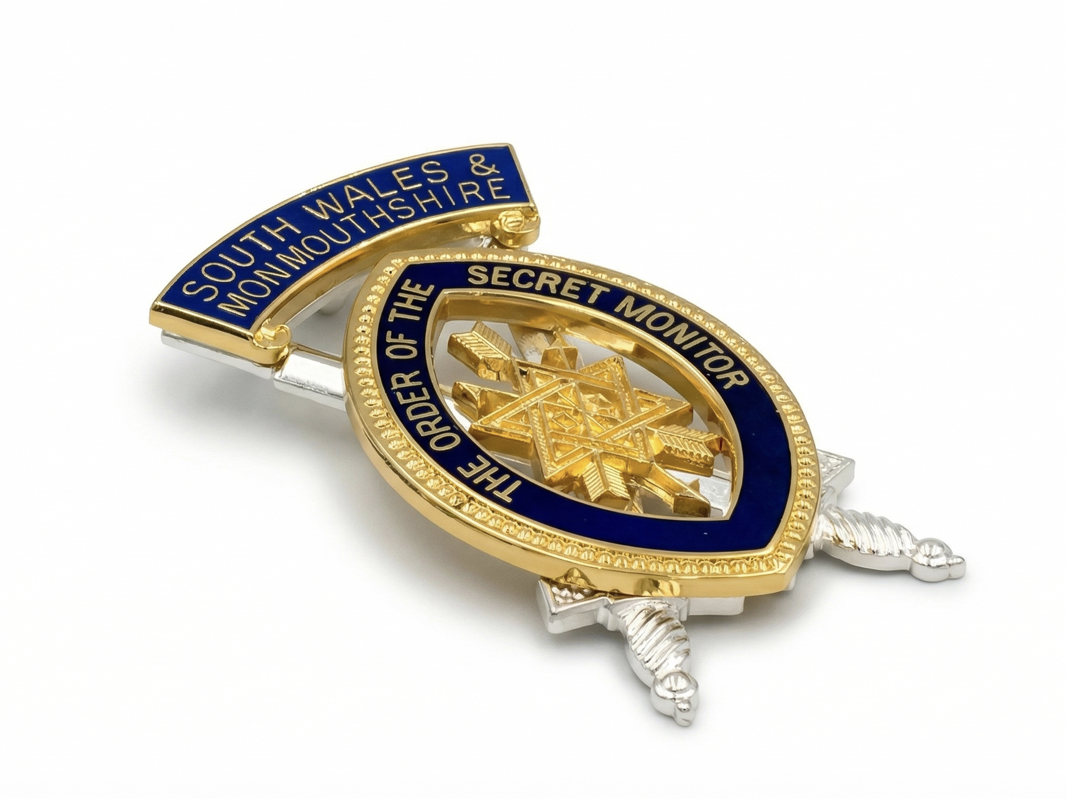 Order of Secret Monitor (OSM) Past Provincial Arch of Steel Collarette Jewel