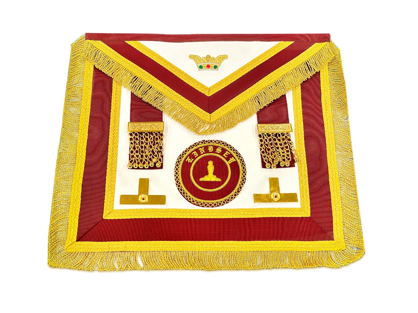 Order of Athelstan Provincial Apron Badge on Apron with Collar