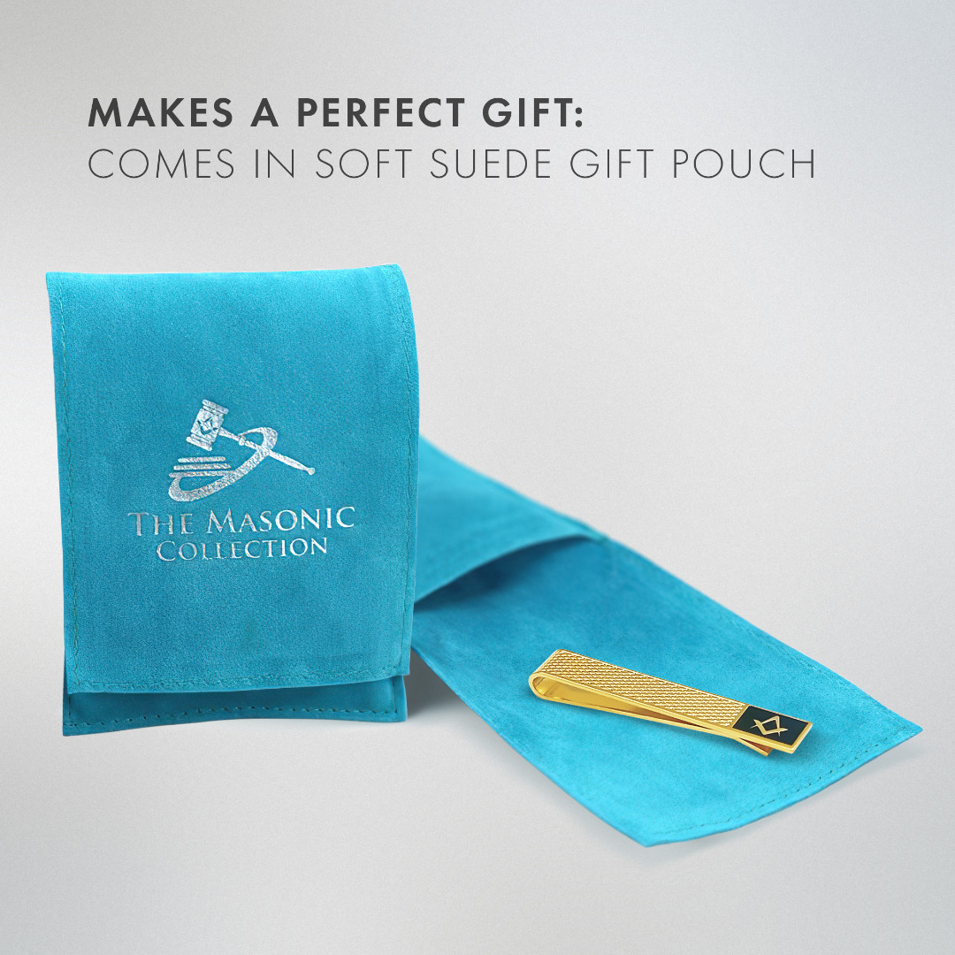 Freemasons Black & Gold Masonic Tieslide