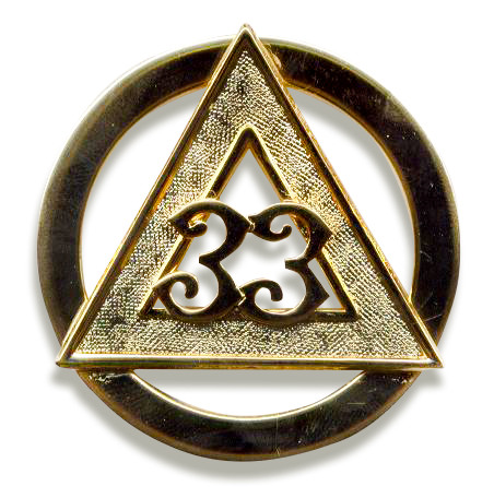 Rose Croix 33rd Degree Cap Badge