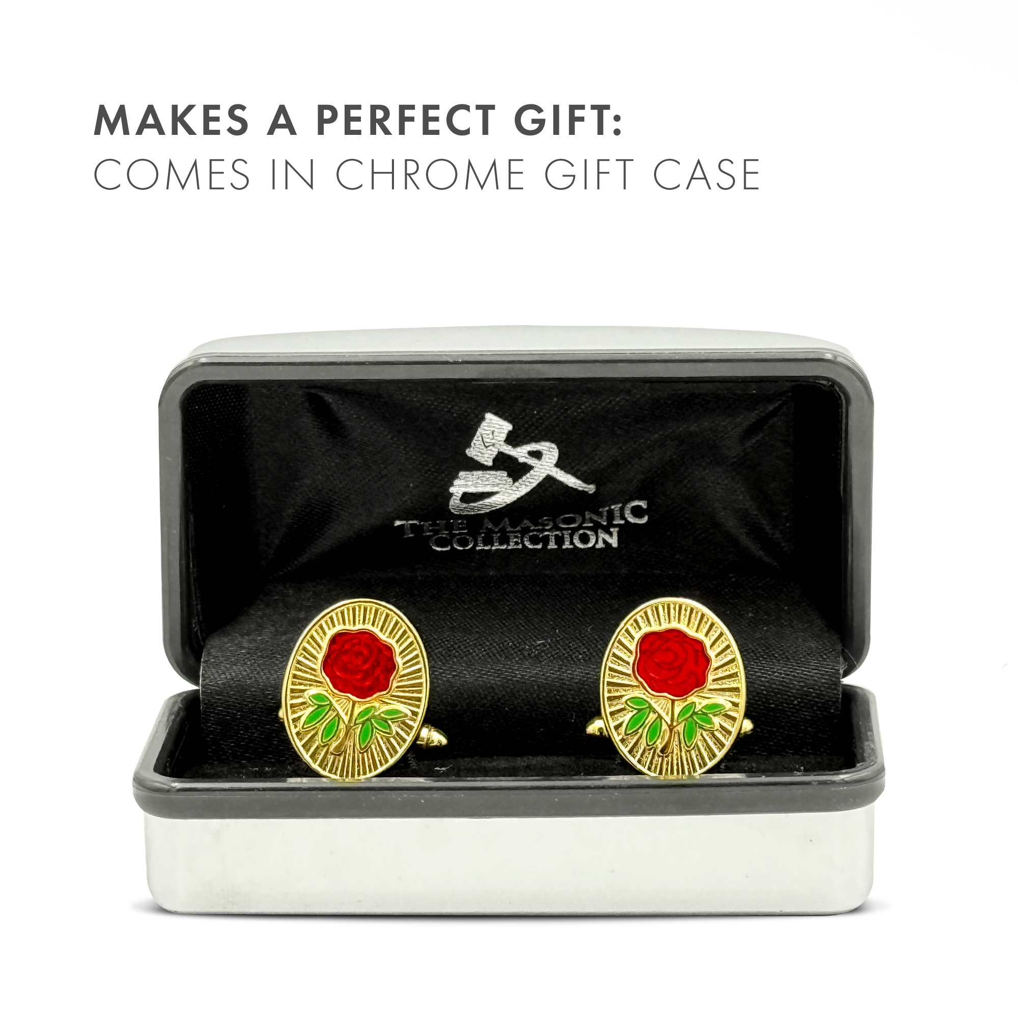 Rose Croix Oval Cufflinks