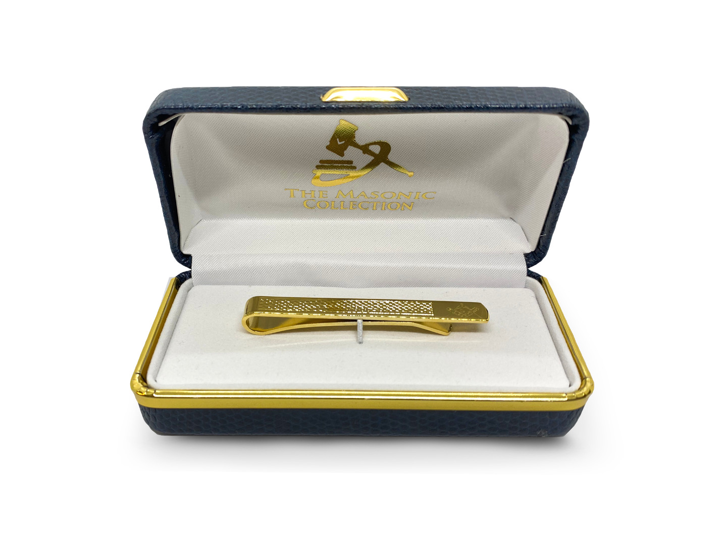 Masonic Barley Design Gold Tie Slide