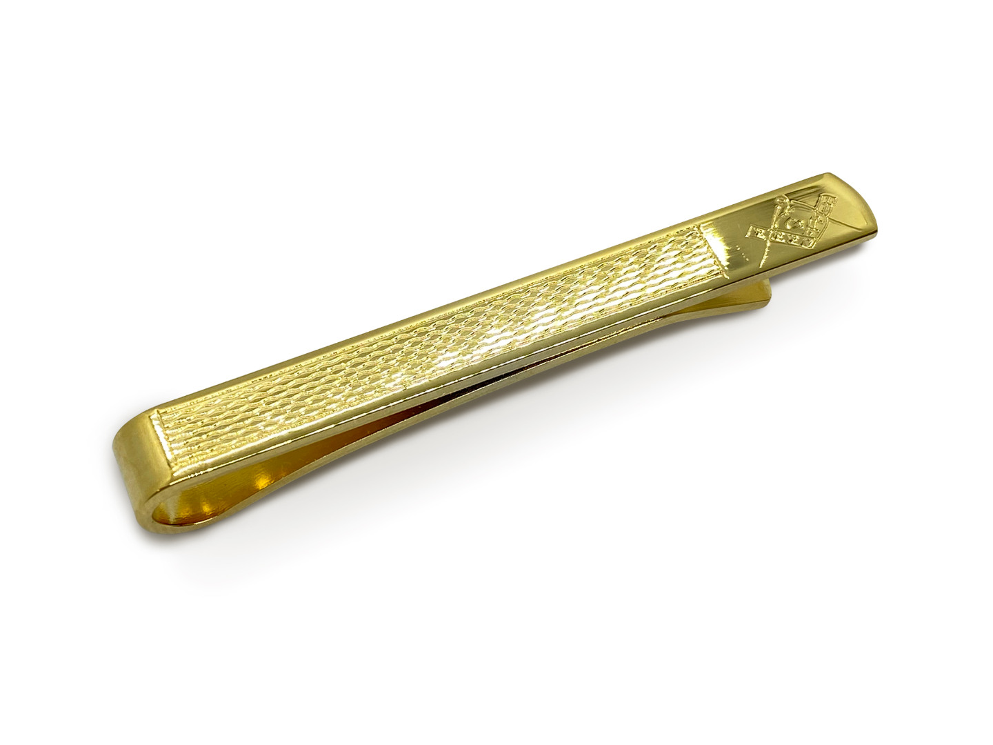 Masonic Barley Design Gold Tie Slide