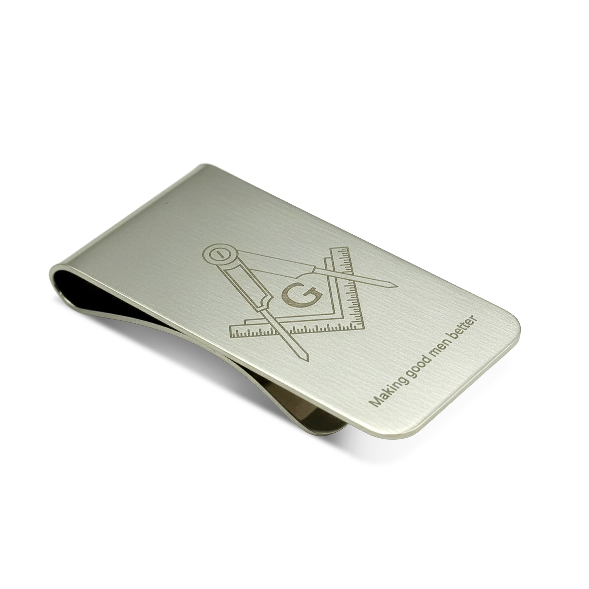 Masonic Square & Compass Money Clip