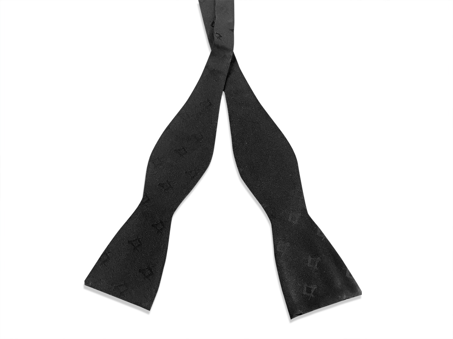Black Freemasons 100% Silk Woven Masonic Self-Tie Bowtie