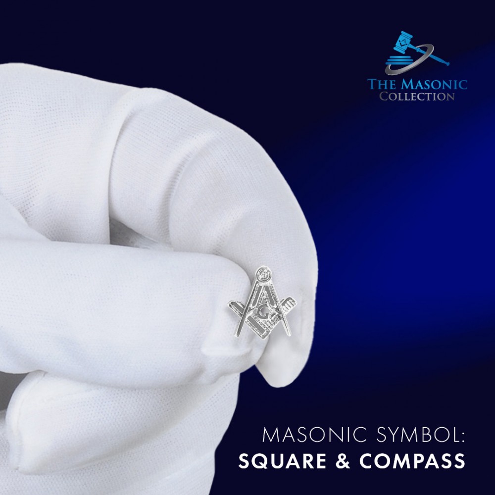 Craft Sq & Compass Silver Masonic Badge