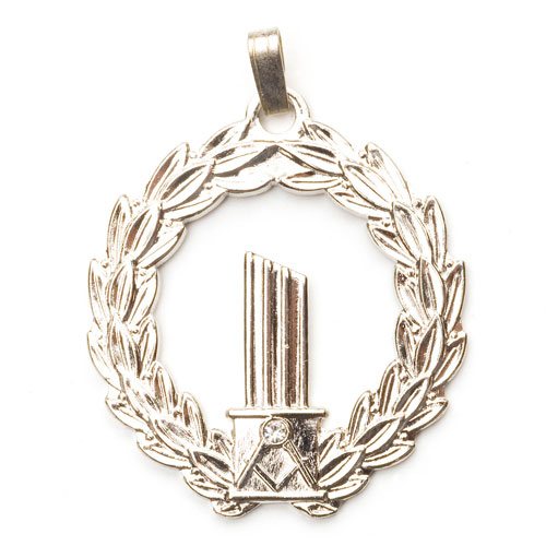 Silver Masonic Broken Column Pendent