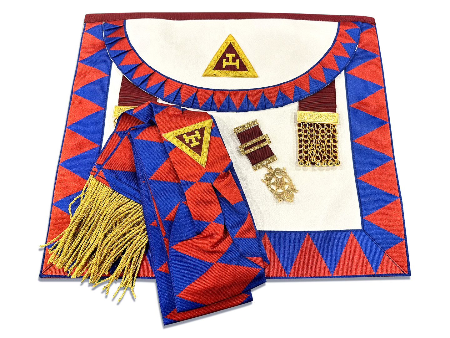 Spanish Royal Arch Principals Apron & Sash With Breast Jewel