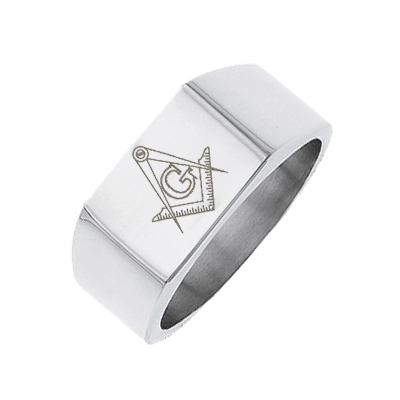 Silver Masonic Ring