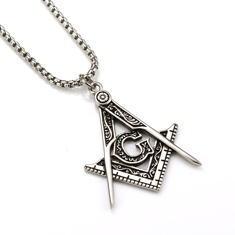 Masonic Silver Pendent with G