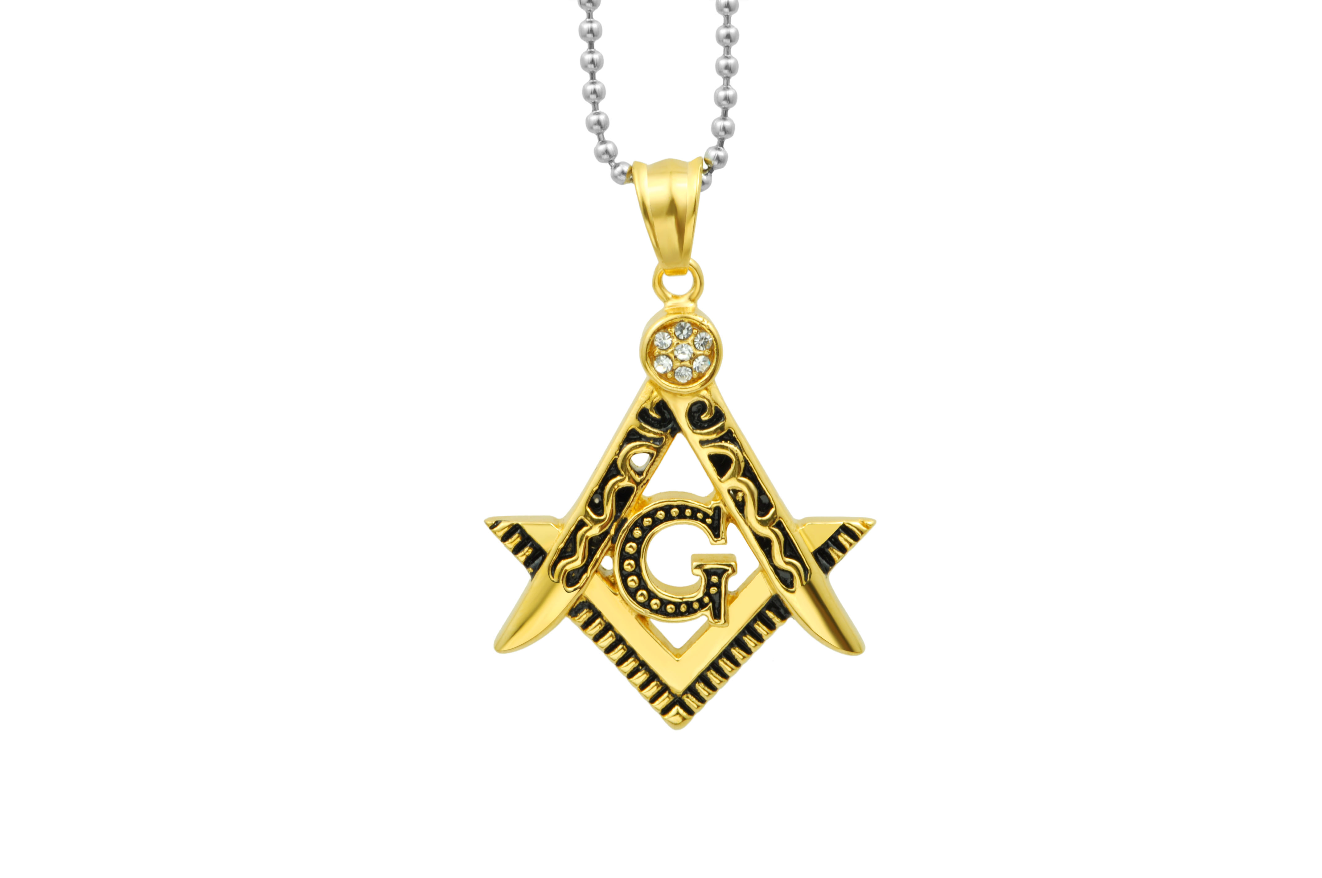 Masonic Freemasonry Gold Ladies Pendent