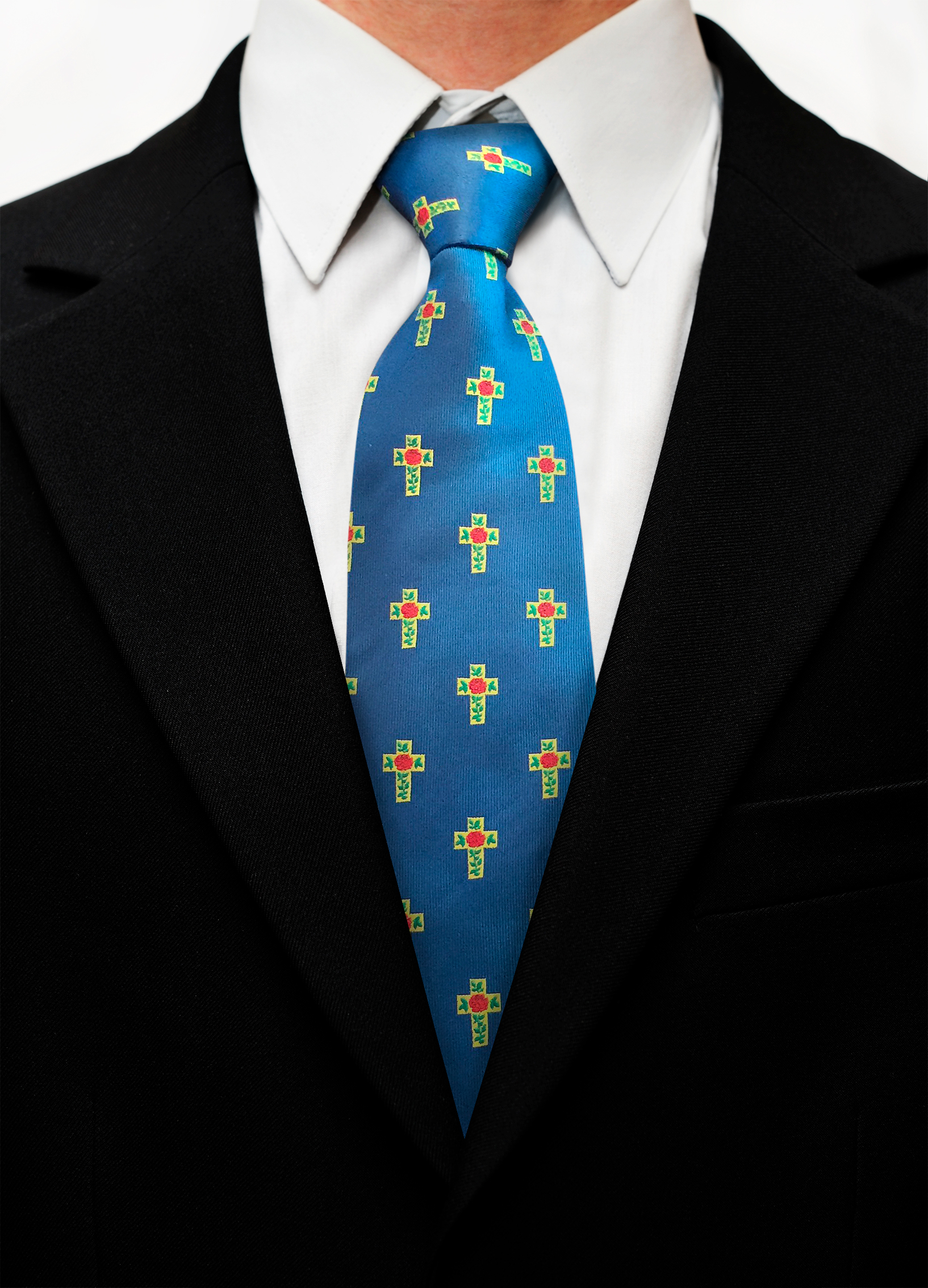 Rose Croix Silk Tie & Matching Cufflinks