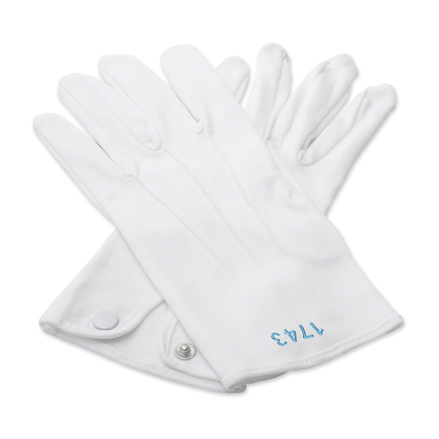 White 100% Cotton Gloves with Lodge Number