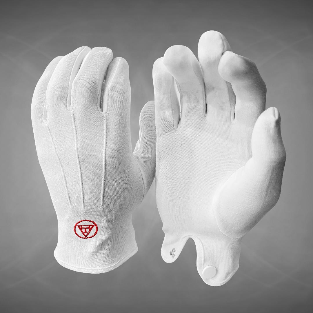 White 100 % Cotton Royal Arch Gloves