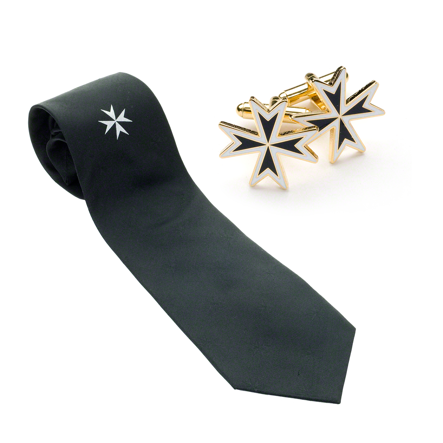 Knights Malta Silk Tie & Cufflinks