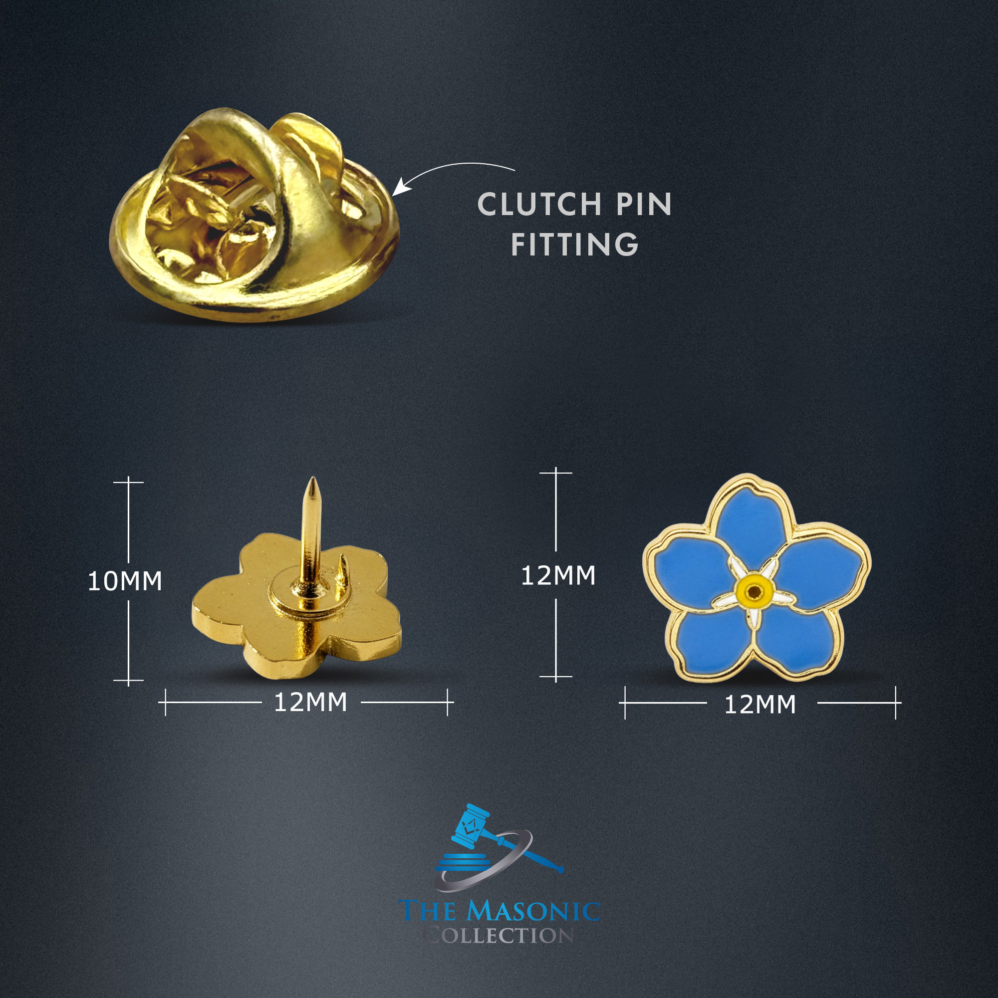 Small Forget Me Not Pin Badge