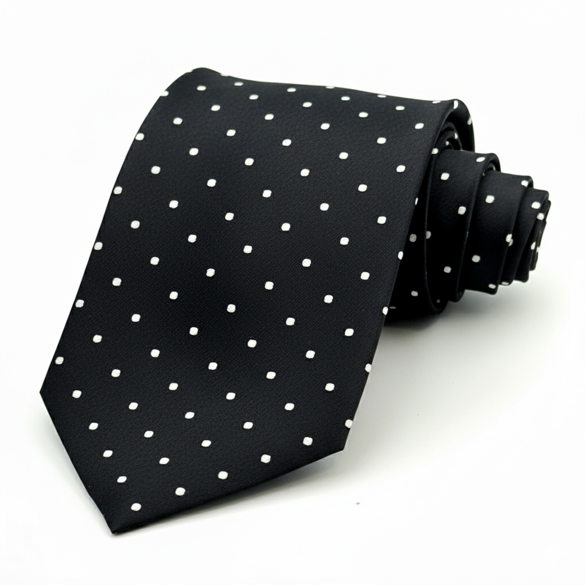 Rose Croix Tie with White Spots 100% Silk