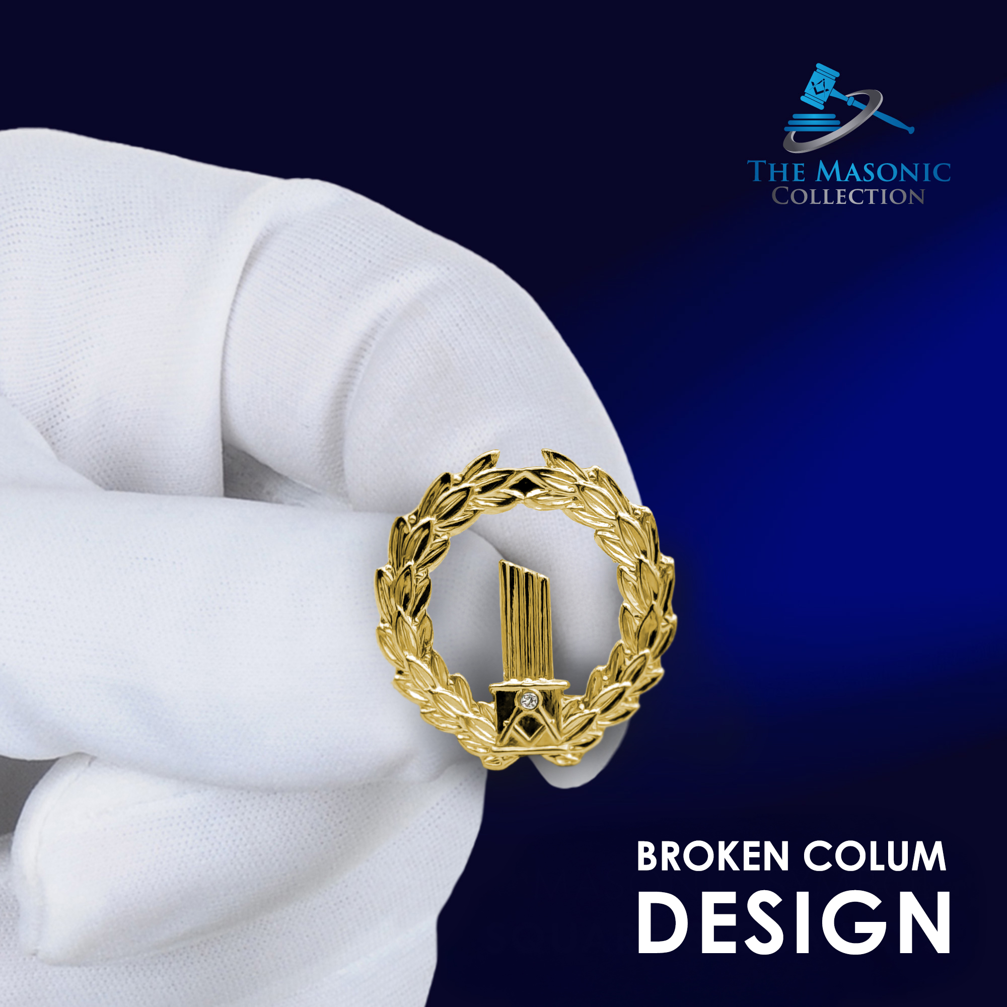 Masonic Broken Column Badge