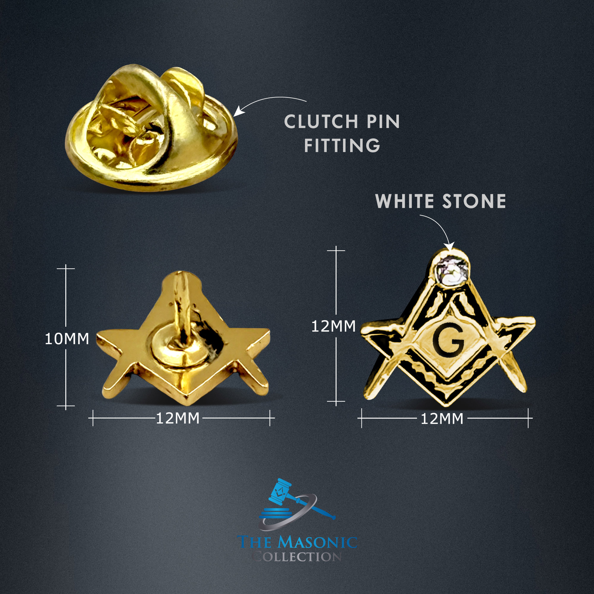 Masonic Sq & Compass Badge with G