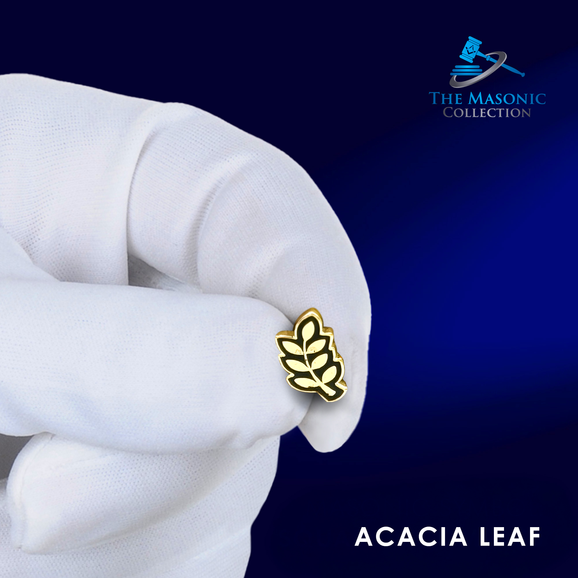 Masonic Acacia Leaf Pin Badge