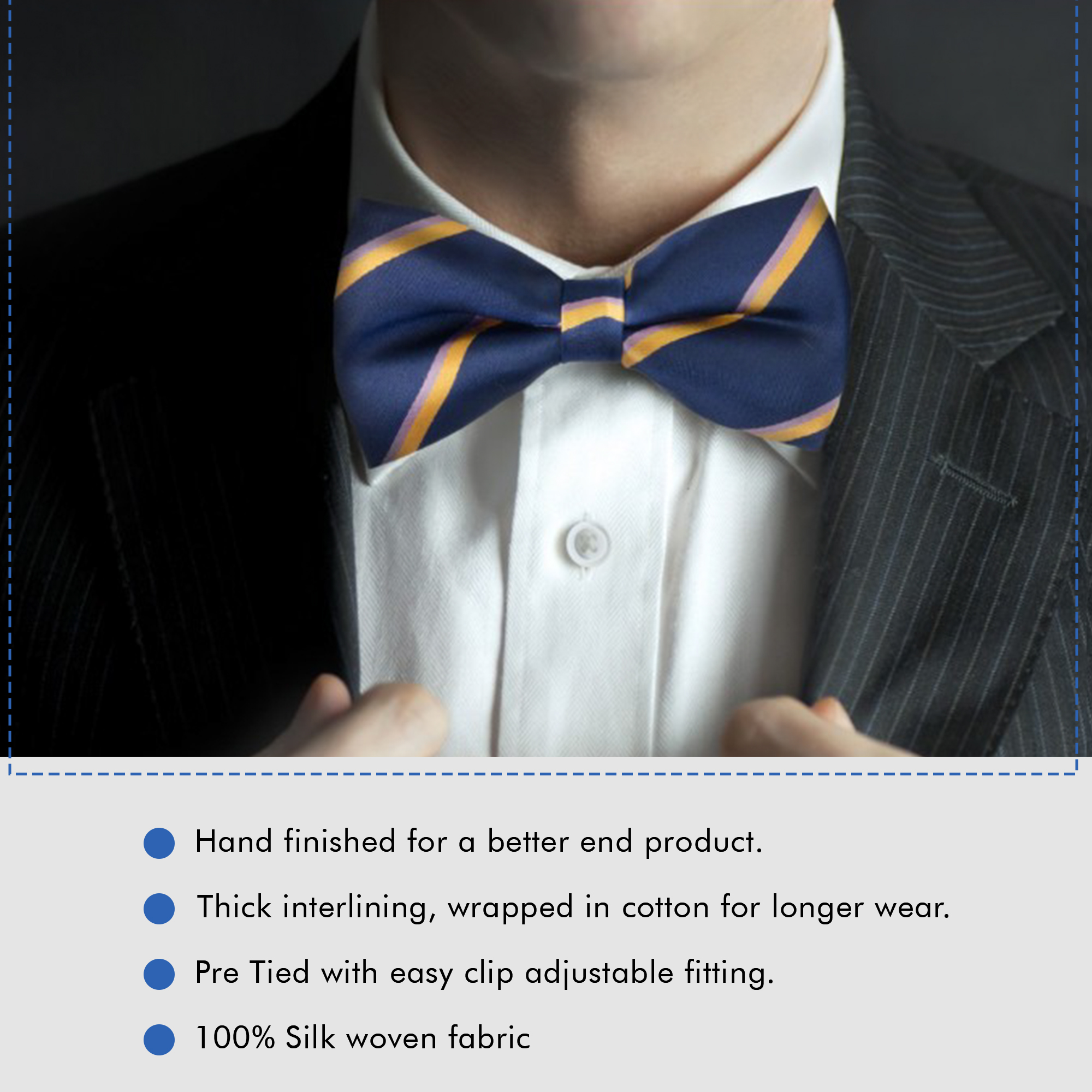 OSM 100% Silk Woven Masonic Bowtie