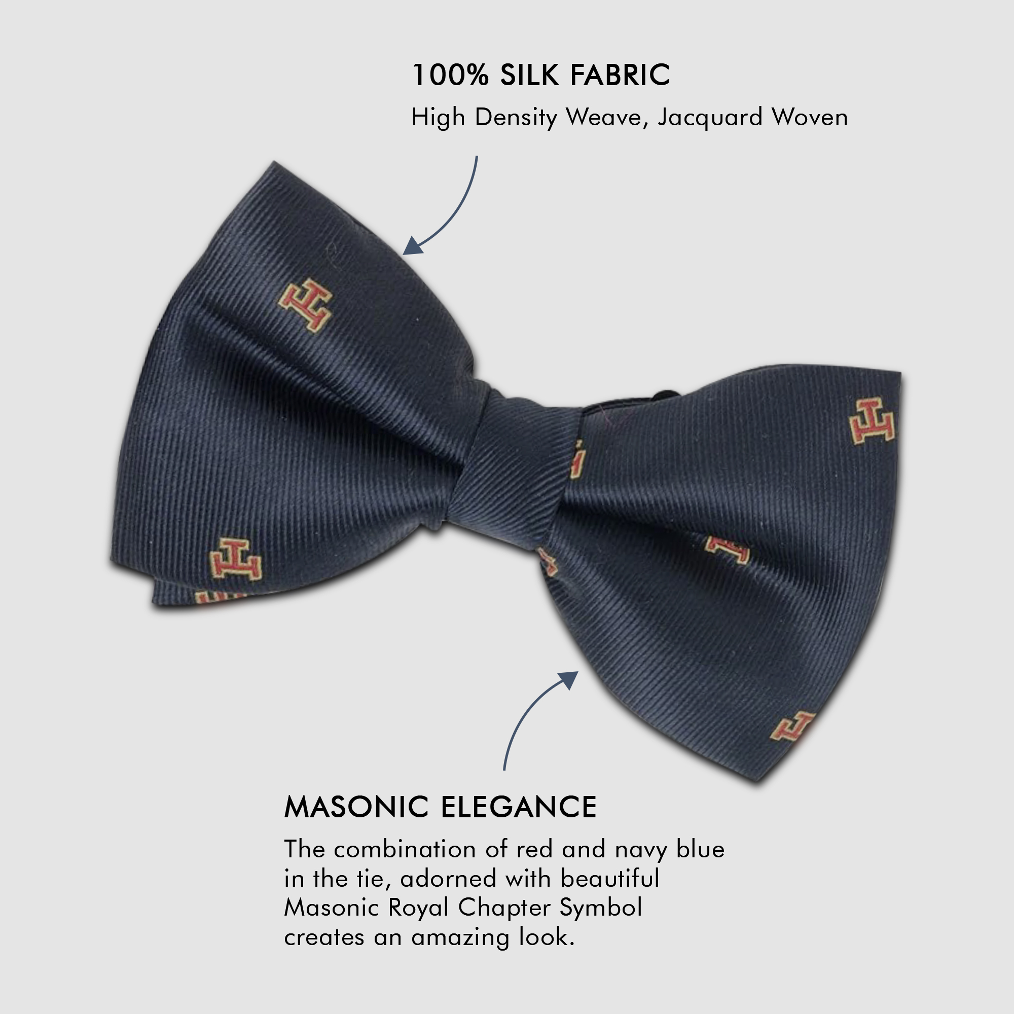 Masonic Royal Chapter 100% Silk Woven Bowtie