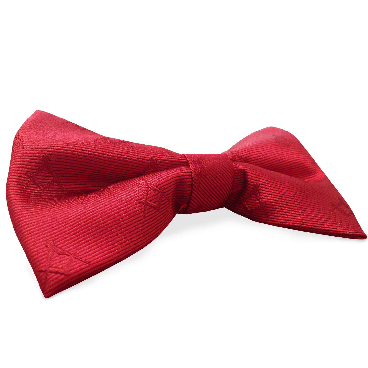 Red 100% Silk Woven Masonic Bowtie