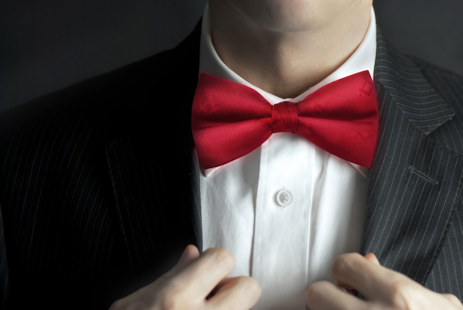 Red 100% Silk Woven Masonic Bowtie