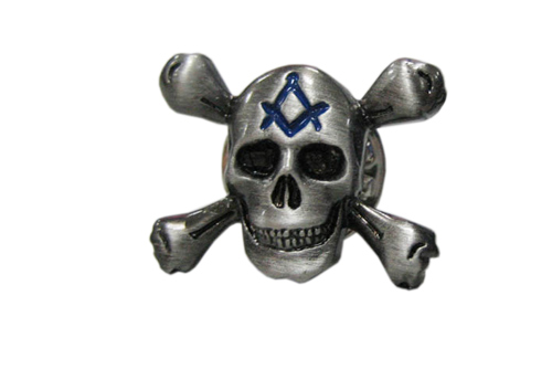 Masonic Skull & Bones Badge