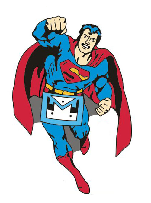 Masonic Superman Badge