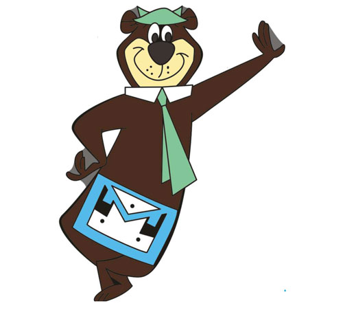Masonic Yogi Bear Badge