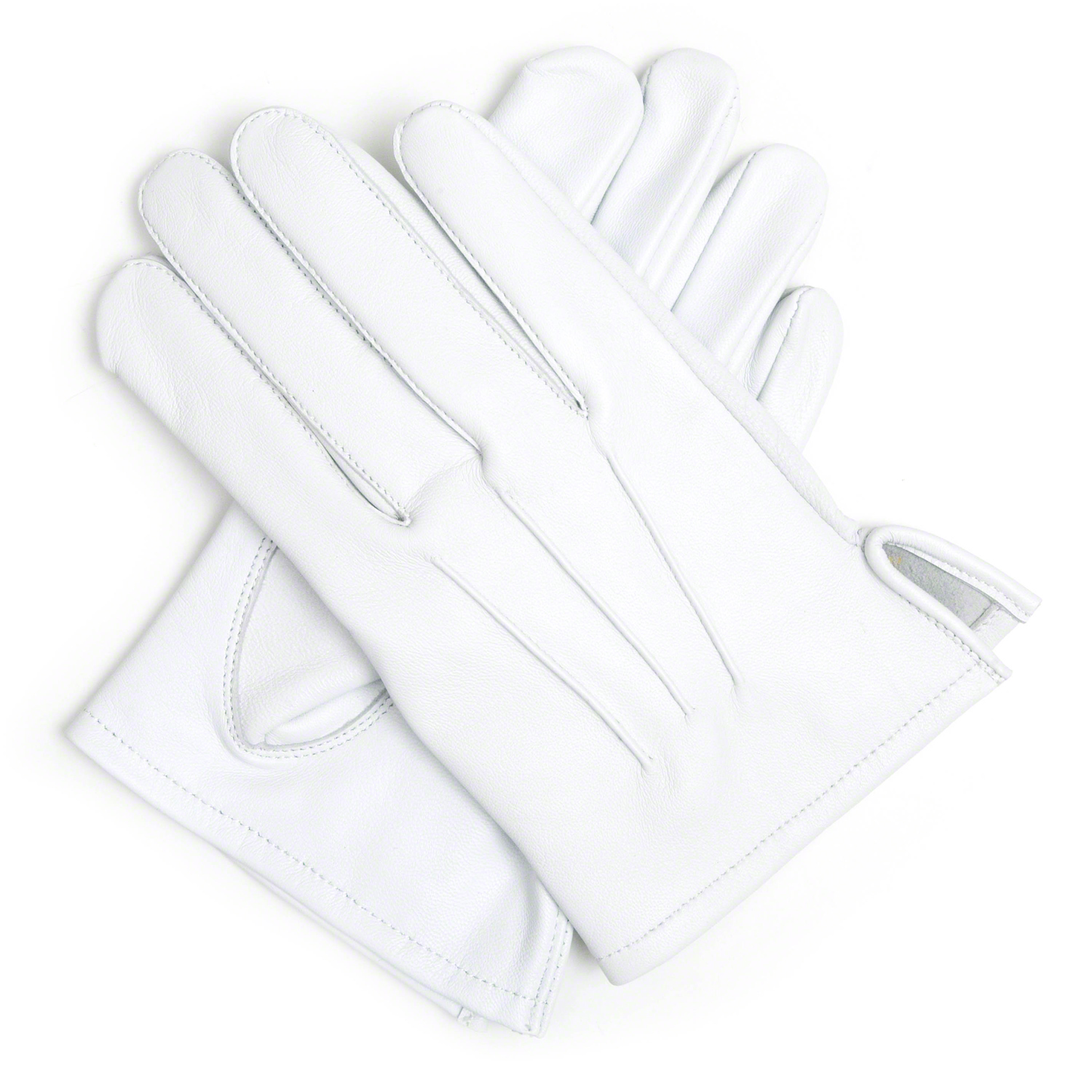 White 100% Soft Leather Gloves