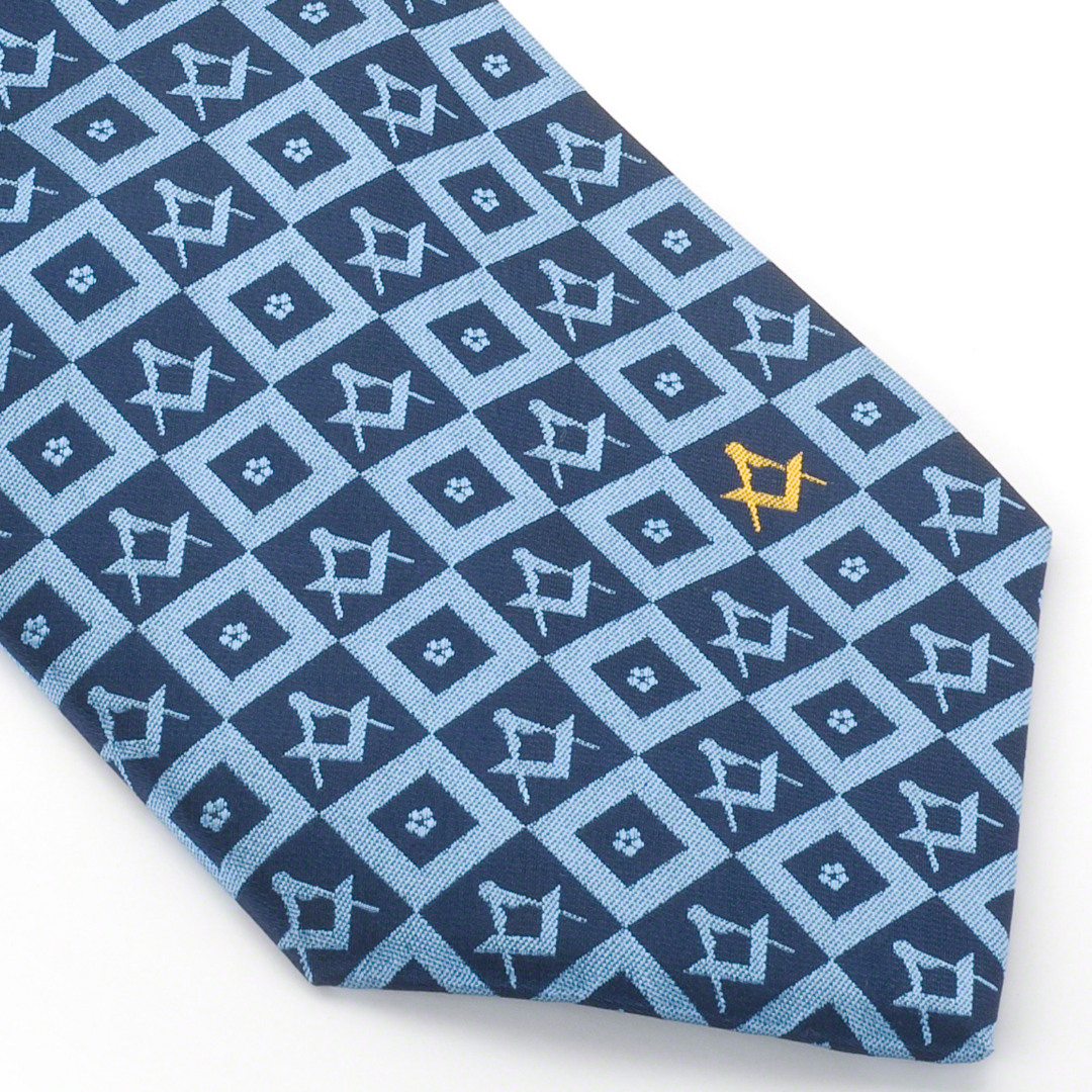Forget me Not Design Masonic Tie