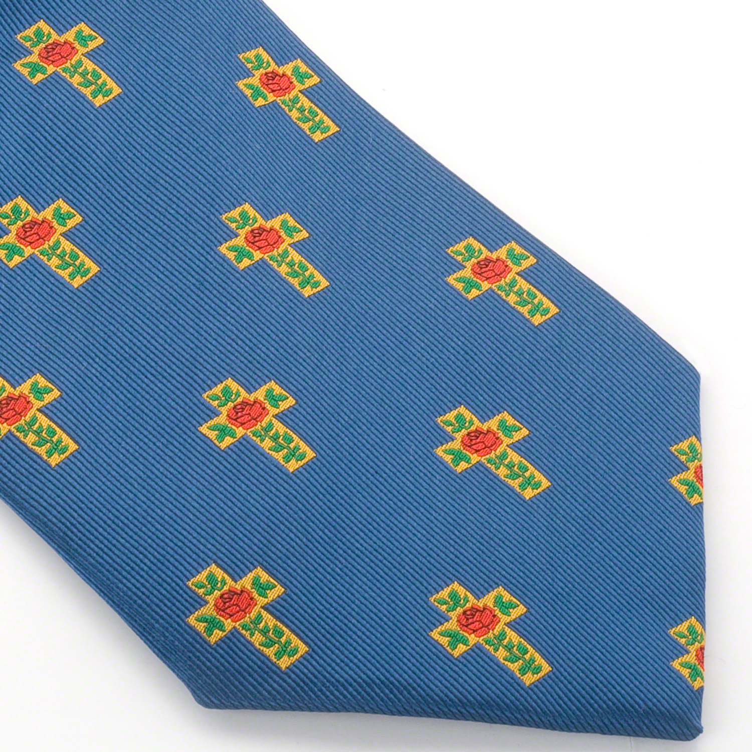 Rose Croix Silk Tie & Matching Cufflinks